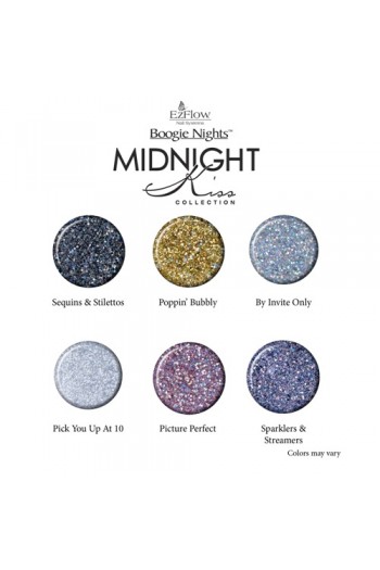 EzFlow Boogie Nights Collection Kit - Midnight Kiss Glitter Acrylic Powders