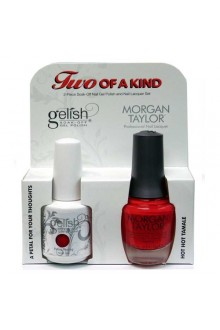 Nail Harmony Gelish & Morgan Taylor Nail Lacquer - Two Of A Kind Core Duo - A Petal for Your Thoughts & Hot Hot Tamale