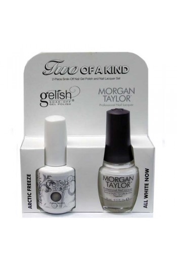 Nail Harmony Gelish & Morgan Taylor Nail Lacquer - Two Of A Kind Core Duo - Arctic Freeze & All White Now 