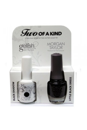 Nail Harmony Gelish & Morgan Taylor Nail Lacquer - Two Of A Kind Core Duo - Black Shadow & Little Black Dress