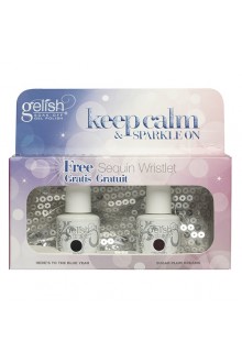 Nail Harmony Gelish - Haute Holiday Collection - Keep Calm & Sparkle On Kit - Free Sequin Wrislet