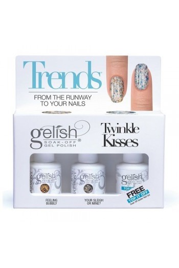 Nail Harmony Gelish - Haute Holiday Collection - Trends 3pc Kit - Free Top It Off!