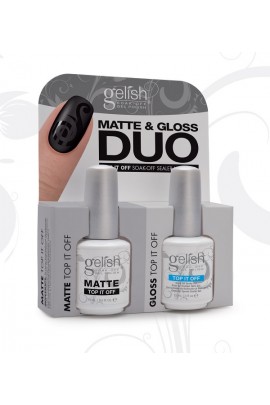 Nail Harmony Gelish - Matte & Gloss DUO - Matte Top It Off & Gloss Top It Off - 0.5oz / 15ml