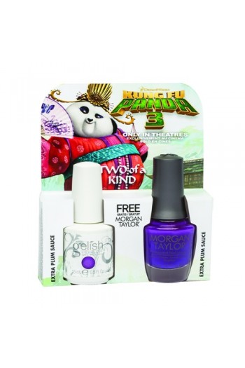 Nail Harmony Gelish & Morgan Taylor - Two of a Kind - Kung Fu Panda 2015 Winter Collection - Extra Plum Sauce