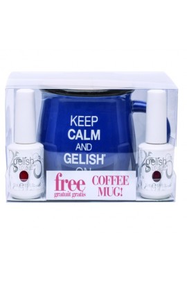 Nail Harmony Gelish - Red Matters Collection - Coffee Mug 2pc Set With FREE Coffee Mug! - 15ml / 0.5oz Each