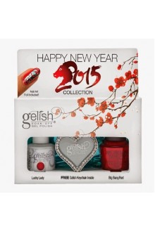 Nail Harmony Gelish - Happy New Year 2015 Kit - Free Nail Art Foil & Keychain