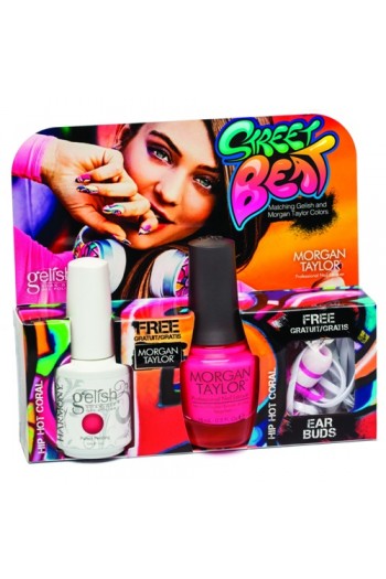 Nail Harmony Gelish & Morgan Taylor - Two of a Kind - Street Beat Summer 2016 Collection - Hip Hot Coral