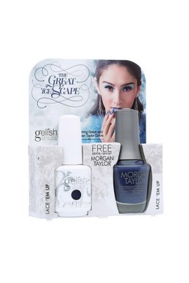 Nail Harmony Gelish & Morgan Taylor - Two of a Kind - The Great Ice-Scape Winter 2016 Collection - Lace Em Up