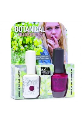 Nail Harmony Gelish & Morgan Taylor - Two of a Kind - Botanical Awakenings Spring 2016 Collection - Warm Up The Car-nation