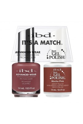 ibd Advanced Wear - "It's A Match" Duo Pack - Mocha Pink - 14ml / 0.5oz Each