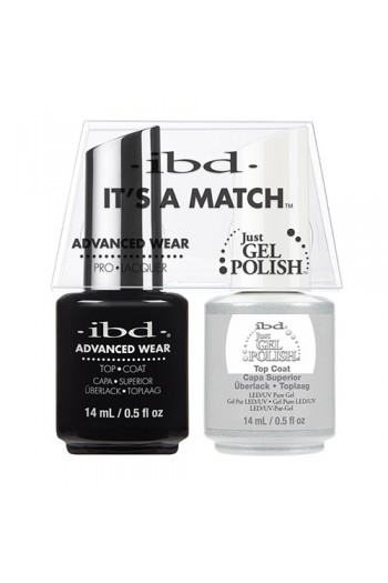 ibd Advanced Wear - "It's A Match" Duo Pack - Top Coat - 14ml / 0.5oz Each