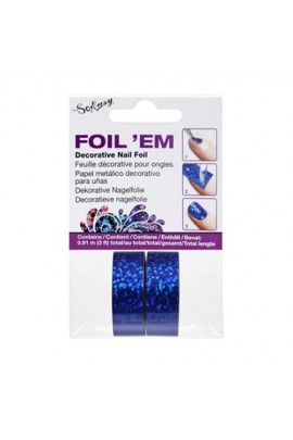 It's So Easy Nails - Foil 'Em Decorative Nail Foil - Dark Blue Glitter - 3ft / 0.91m