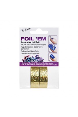 It's So Easy Nails - Foil 'Em Decorative Nail Foil - Gold Glitter - 3ft / 0.91m