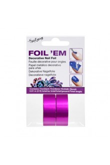 It's So Easy Nails - Foil 'Em Decorative Nail Foil - Magenta Satin Finish - 3ft / 0.91m