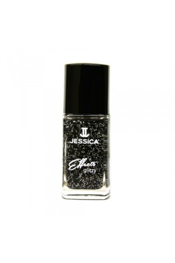 Jessica Effects Glitzy Glitter Nail Polish - Bling in Black - 0.4oz / 12ml