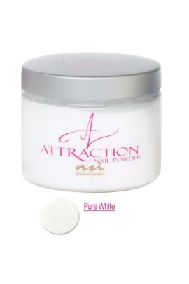 NSI Attraction Nail Powder: Pure White - 1.42oz / 40g