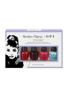 OPI Nail Lacquer - Breakfast at Tiffany's Winter 2016 Collection - Mini 4pk - Style Icons - 3.75ml / 0.125oz Each