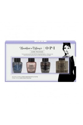 OPI Nail Lacquer - Breakfast at Tiffany's Winter 2016 Collection - Mini 3pk + DripDry - Care Package - 3.75ml / 0.125oz Each