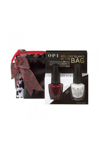 OPI Nail Lacquer - Holiday Glam's in the Bag - 0.5oz / 15ml each - FREE Cosmetic Bags