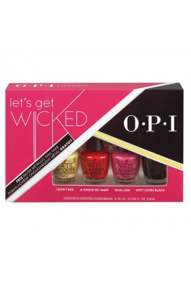 OPI Nail Lacquer - Let's Get Wicked Collection - Mini 4 Pack - 3.75ml / 0.125oz Each
