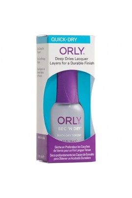 Orly Nail Treatment - Sec 'N Dry - Quick-Dry Topcoat - 0.6oz / 18ml