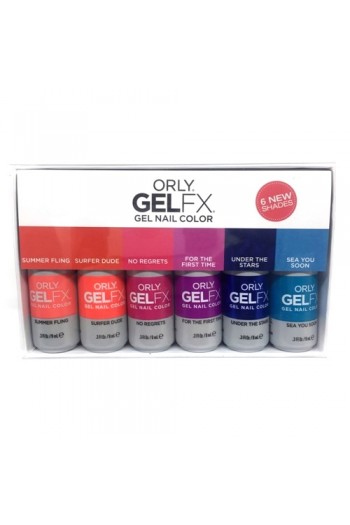 Orly Gel FX Gel Nail Color - Coastal Crush Summer 2017 Collection - All 6 Colors - 0.3 oz / 9 ml Each