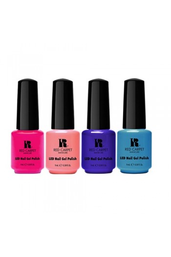 Red Carpet Manicure LED Gel Polish - Life's A Beach 2015 Collection - 0.3oz / 9ml Each - All 4 Colors