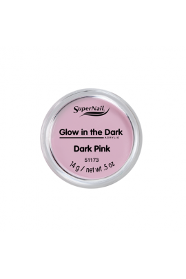 SuperNail Acrylic Powder - Glow in the Dark - Dark Pink - 0.5oz / 14g